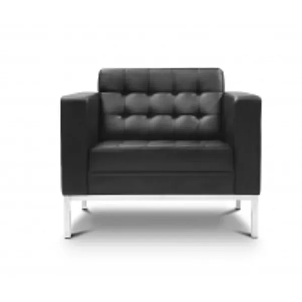 Piazza Black Leather* Lounge Chair