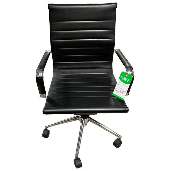 DMI Black & Chrome Low Back Chair